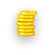 Stack of 5 coins